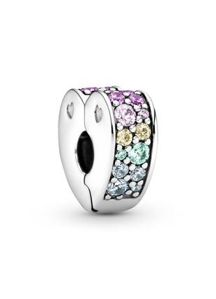 Серебряный шарм клипса пандора pandora