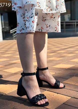 Женские летние босоножки на платформе, черные туфли переплетены6 фото