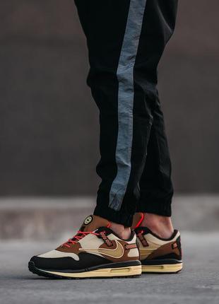Мужские кроссовки nike air max 1 x travis scott