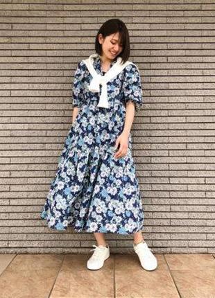 Многоярусное платье paul &amp; joe cotton uniqlo1 фото
