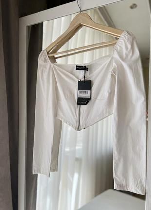 Стильная укороченная блуза3 фото