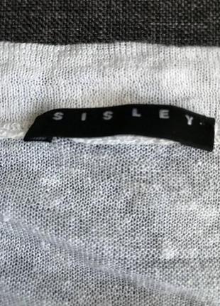 Sisley стиль качество лен футболка linen+linen 120% lino7 фото