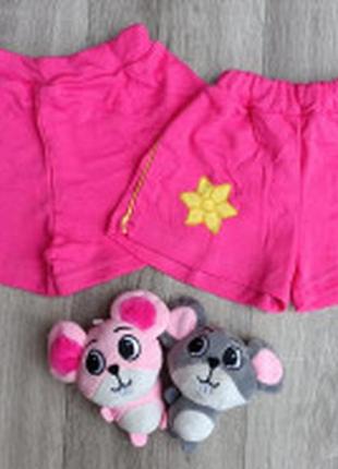 Детские розовые шорты для девочки.1 фото