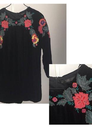Сукня з вишивкою zara