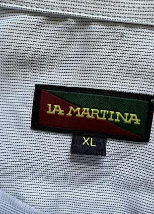 Чоловіча класична бавовняна сорочка з нашивками la martina5 фото