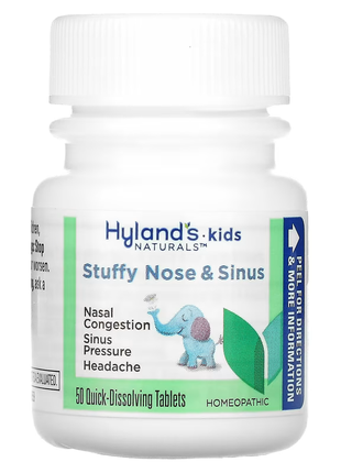 Hyland's, таблетки для детей при заложенности носа и носовых пазух, от 2 до 12 лет, 50 быстрораствор3 фото