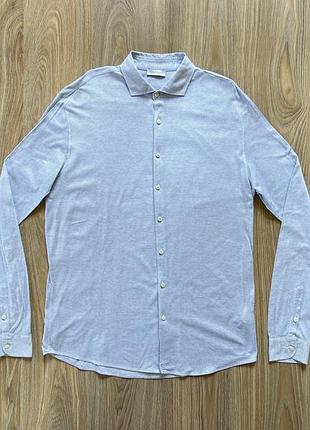 Мужская классическая хлопковая рубашка gran sasso