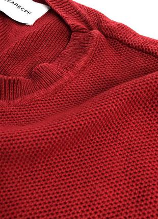 Мужская качественная осення кофта свитер красного цвета wearecph8 фото