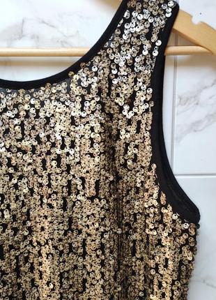 Шикарное золотистое платье с пайетками boohoo3 фото