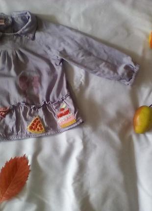 Туніка лонгслив кофточка на дівчинку 18 міс, 1,5 року