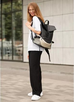 Женский рюкзак sambag renedouble черно-серый7 фото