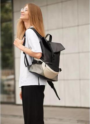 Женский рюкзак sambag renedouble черно-серый5 фото