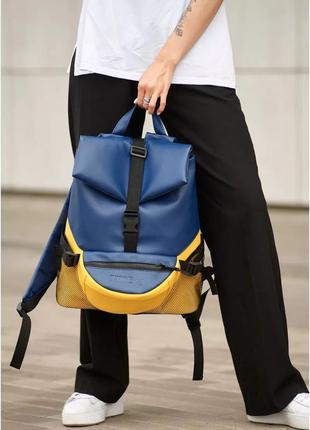 Жіночий рюкзак sambag renedouble жовто-блакитний4 фото