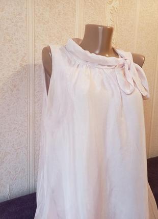 Шелк! италия натуральне шовкове платье сарафан сукня перламутр6 фото