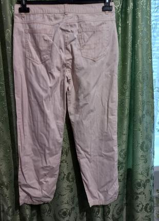 Летние светлые брюки с розовым оттенком3 фото