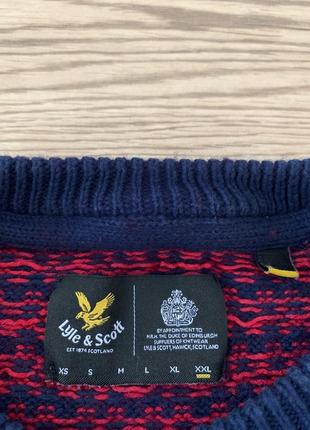 Бавовняний джемпер із домішкою вовни lyle scott3 фото