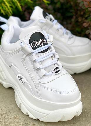 Buffalo london low leather white . шикарні жіночі шкіряні кросівки на платформі😍2 фото