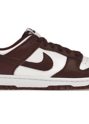 Жіночі кросівки nike dunk low team red bordo white