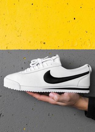 Мужские кроссовки  nike cortez white black