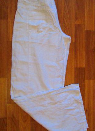 Удобные белые штаны next лен размер 12