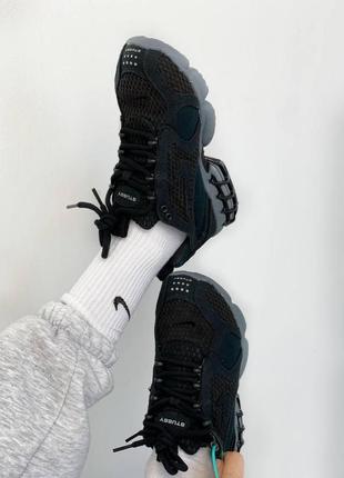 Мужские кроссовки   nike x stussy air zoom spiridon cage black найк зум8 фото