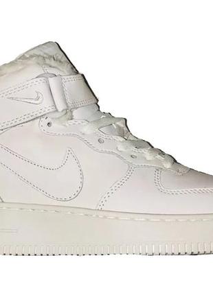 Чоловічі кросівки  nike air force winter white (хутро)