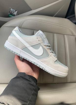 Чоловічі та жіночі кросівки nike sb dunk light grey white