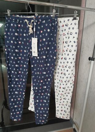 Брюки коттон летние брюки в буквах