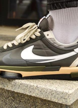 Мужские кроссовки  nike ld waffle sacai color white beige