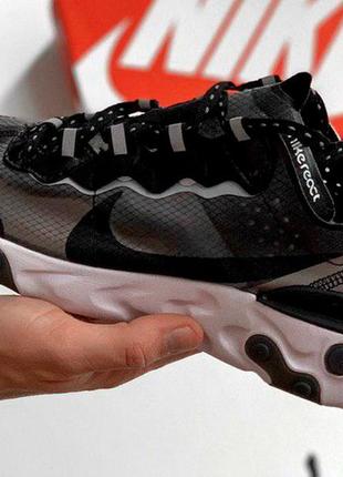 Мужские кроссовки  nike react black/white