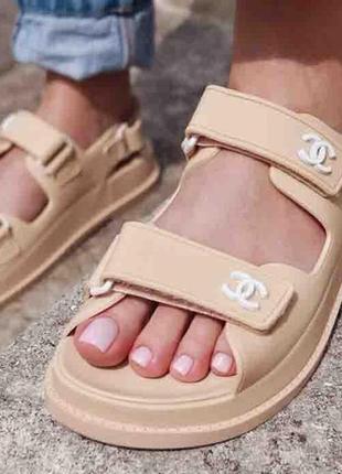 Босоніжки жіночі chanel "dad" sandals