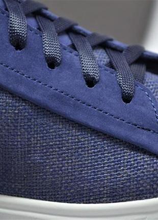 Чоловічі модні спортивні нубукові туфлі сині level 575135 фото