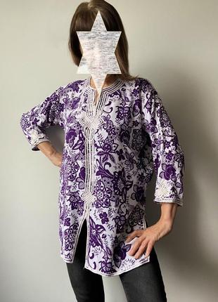 Женская блузка-туника с рукавом  46-48 укр