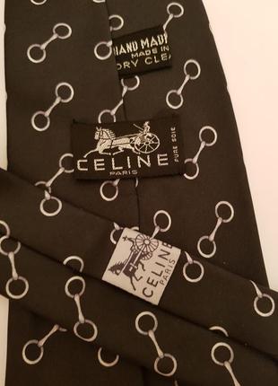 Celine! франция! шикарный статусный дизайнерский галстук 100% натуральный шелк3 фото