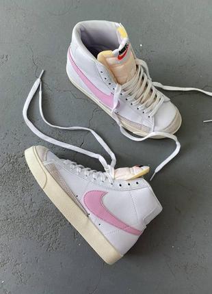 Женские кроссовки  nike blazer mid pink 37