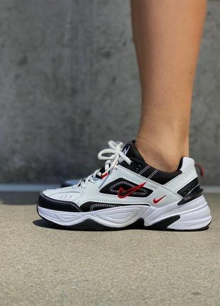 Чоловічі кросівки nike m2k tekno black white red v23 фото