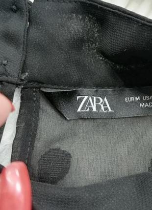 Прозрачная шифоновая блуза zara5 фото