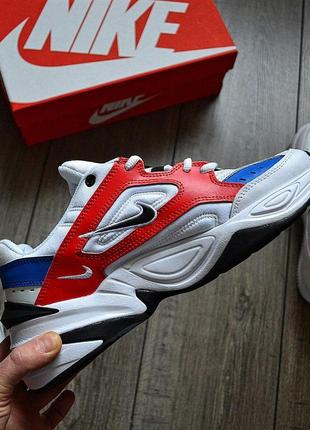 Чоловічі та жіночі кросівки nike x john elliott m2k tekno 'white/blue/red' aaa