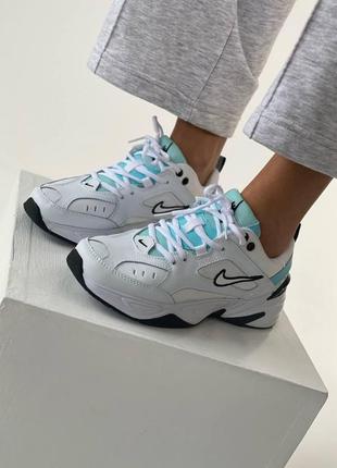 Женские кроссовки  nike m2k tekno essential white black blue