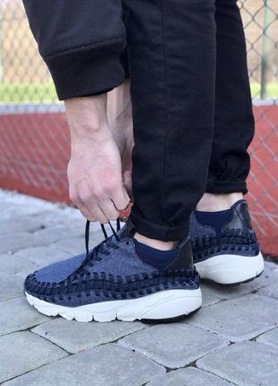 Мужские кроссовки   nike footscape woven blue найк