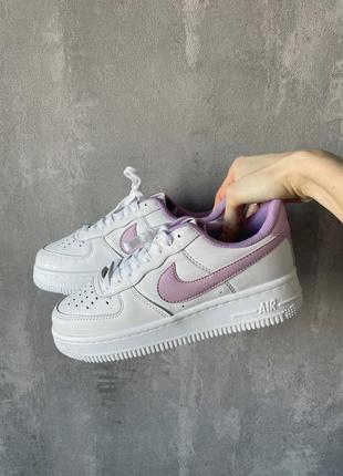 Женские кроссовки T-Shirt nike  air force 1 low white violet 36
