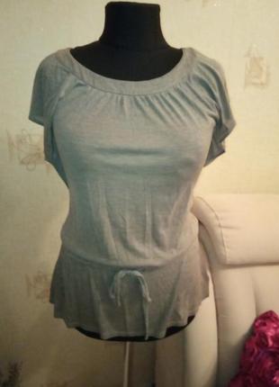 Натуральна футболка, туніка, шовк, меланж, next