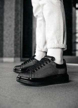 Кроссовки женские alexander mcqueen low larry black александр маквин