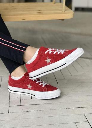 Кеды женские converse low red 1 конверс6 фото