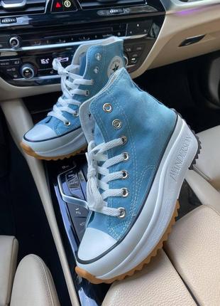 Кеди жіночих converse run star hike blue конверс