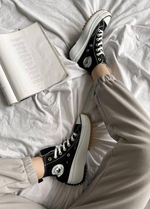 Кеды женские converse run star high black white конверс4 фото