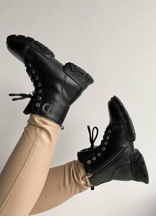 Кроссовки женские dior boots black мех 2 диор9 фото