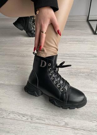 Кроссовки женские dior boots black мех 2 диор1 фото