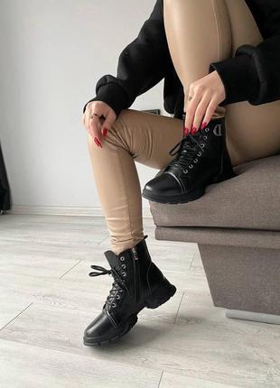 Крихітки жіночих dior boots black мех 2 диор5 фото