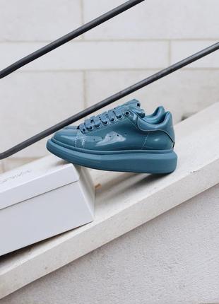 Кроссовки женские alexander mcqueen low moss patent 2 александр маквин